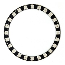 CAM2 24-Bit WS2812 5050 RGB LED ring lamp light, with integrated drivers 5 VDC, 7.5cm inner diameter, 8.5cm outer diameter