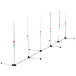 Sturdy Dog Weaves Poles Outdoor Pet Speed and Agility Equipment with Storage Bag for Obstacle TrainingTitle: Default Title