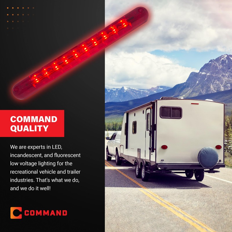 Command Electronics 12V LED Surface Mount Third Brake Light –