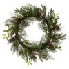 Vickerman 24" Cedar Pine Cone Twig Artificial Christmas Wreath, Unlit,