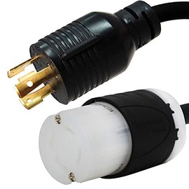 IronBox Electric L6-30P to L14-30R Power Cord - 30A, 250V, 10/3 SJOOW - UL Listed Extension Cord - Heavy Duty Adapter Cables for Generator, Transfer Switch, RV, Data Center & More (3ft, Custom Build)