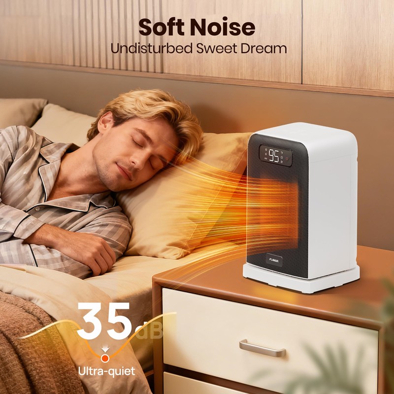 FLANUR Space Heaters for Indoor Use, 1500W Small Desk Heater