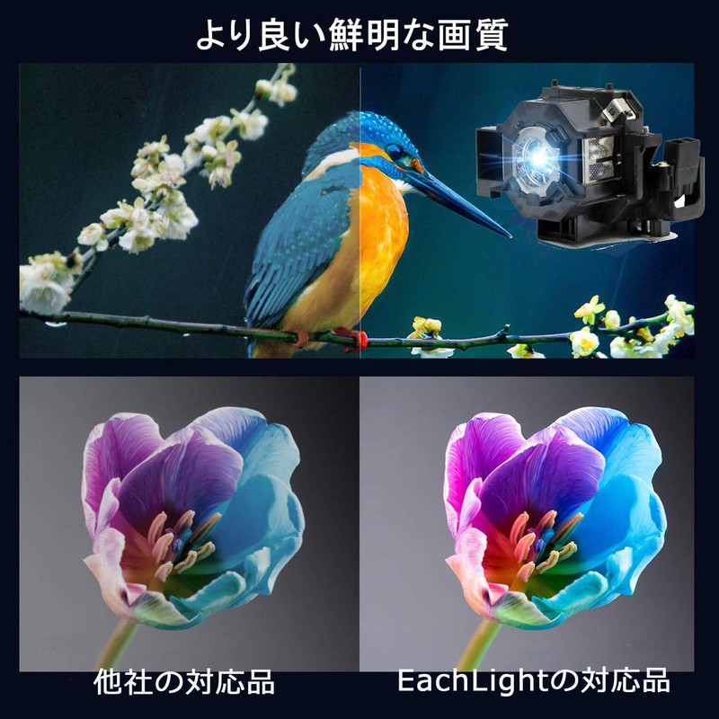 EachLight Projector Replacement Lamp ELPLP42 for Epson EPSON EB-140W EMP-280
