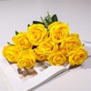 Hawesome 12PCS Artificial Silk Flowers Realistic Roses Bouquet Long Stem