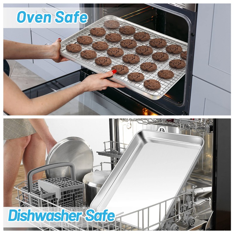 TeamFar Baking Sheet, 17.6’’ x 13’’ x 1’’ Stainless Steel