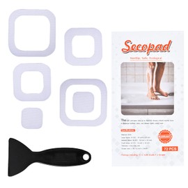 Secopad Non-Slip Bathtub Stickers, 36 PCS Safety Bathroom Tubs Showers Treads Adhesive Decals Scraper