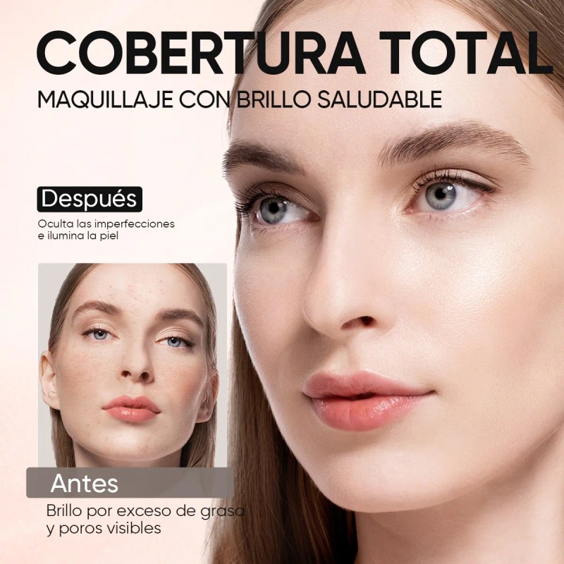 Skintific Cushion Base Maquillaje Ligero Cobertura Media