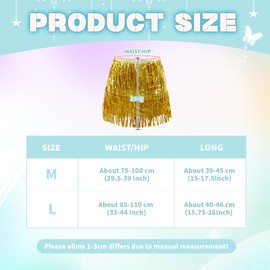 Baisdan Women's Sequin Tassel Fringe Skirt Sparkly Glitter Belly Dance Hip Skirts Rave Festival Outfits for Women and Girls Red