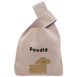 Stream BG0062 Stream Market Bag, Bag, Knit Bag, Tote Bag, Eco Bag, Stylish, Cute, Schnauzer, Chihuahua, Sihuahua, Panda, Corduck, Poodle, Pattern, Small, Present, Gift, poodle