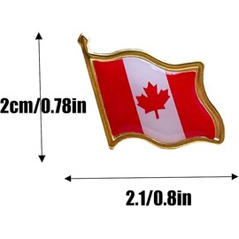 20Packs Canada Lapel Pin for Travel，Canadian Maple Leave Pin Brooches Bulk Canada Maple-Leaf Pins