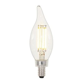 Westinghouse 5317000 4.5 Watt (60 Watt Equivalent) CA11 Dimmable Clear Filament LED Light Bulb, Candelabra Base