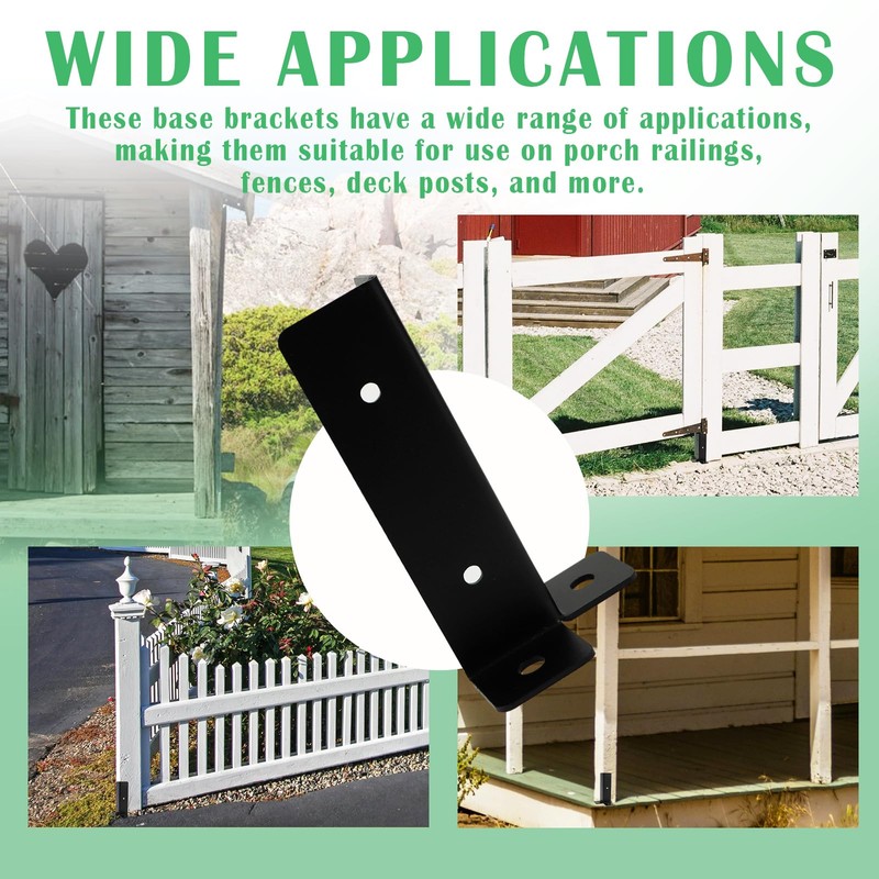 ZJIVQO 4 PCS Fence Post Security, Brackets Fence Post Holder,