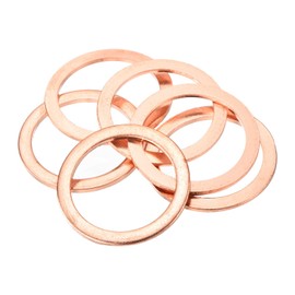 QUARKZMAN Pack of 6 Flat Copper Seals, 33 x 43 x 2 mm Copper Flat Metric Sealing Ring Seals for Hydraulic Fittings Screw Bolt Nut Electronic Repair