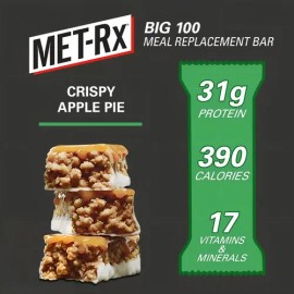 Met-rx Big 100crispy Apple Pie Meal Bars, 4 Count                                                                                                     