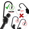 com-four® 10-piece set of rubber straps with reflective strips -