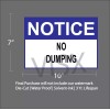 VISX Notice No Dumping Sign Sticker Car Decor Vinyl Office