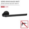 WENKO Turbo-Loc® Bivio Black Matt Towel Rail Aluminium Wall Holder