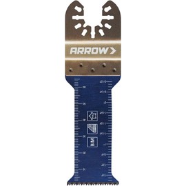 Arrow Fastener OSC101-1 Bi-Metal Extended Plunge Oscillating Tool Blade for Wood, Wood with Nails, PVC, Drywall, Universal, Fits Most Multitools, 1-¼ Inch, 1-Piece