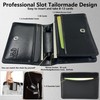 JLDAdornGo Wallet for Men RFID Slim Bifold Genuine Cattle Leather