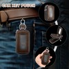 HARFINGTON 2Pcs Double Car Key Fob Case Leather RFID Smart