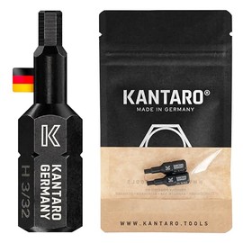 KANTARO 3242 Hexagonal Bit HEX 3/32 Inch x 25 mm (Pack of 2) Made in Germany for Hexagon Socket Screws