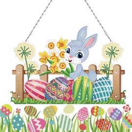 5D Diamond Painting Ornaments, Easter Rabbit Rhinestone Diamond Painting, Diamond Art Kits, Easter Decoration, Diamond Painting Easter Pendant, Easter Gifts