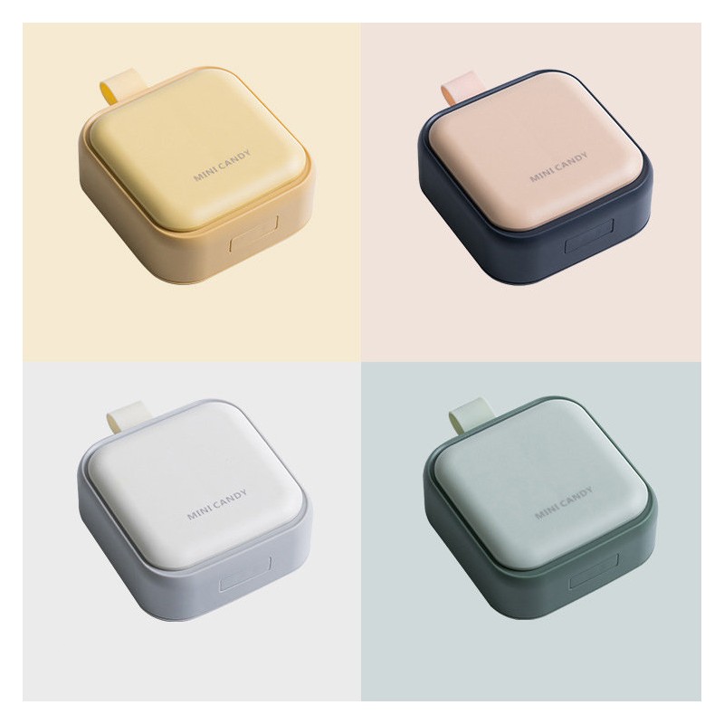 Macaron portable pill case pill case, macaron portable pill case/white