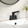 KRAUS Indy Centerset Bathroom Faucet in Spot-Free Brushed Nickel/Matte Black