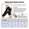 Dolores Guantes Compresión Artritis Medio Dedo Terapia Fibra Cobre
