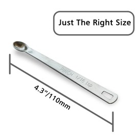 BERYLER 2PCS 1/16 Teaspoon(1/16tsp, 0.31ml, Pinch) Single Tiny Measuring Spoon, Small Individual Stainless Steel Measure Spoons Only