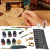 Feather Pen Set European Style British Retro Lacquer Stamp Dipped