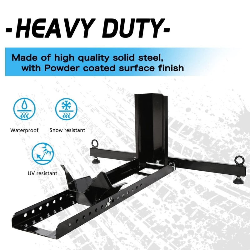 KUAFU Motorcycle Wheel Chock Stand Upright 1800 LBS, Wide Range