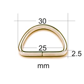 Argollas tipo D o media argolla de 25mm. Anillos en D. Alta resistencia. Color dorado. Paquete con 50 argollas. Hecho en MX con calidad premium en materiales, terminados y mano de obra CNC a bajo costo. Alta calidad!