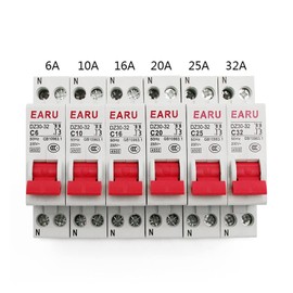 VVQQFGXN DZ30-32 DPN 1P+N Mini Circuit Breaker MCB 6A 10A 16A 20A 25A 32A Din Rail Mounting Cutout Miniature Household Air Switch OEM DIY (Size : 16a)