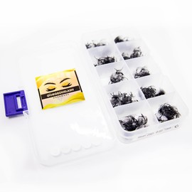 GorgeousLash 20D, 25D Mega Lashes. 500 Premade Volume Lash Fans. Eyelash Extensions. Handmade! (25D - C Curl - 0.03, 19mm)