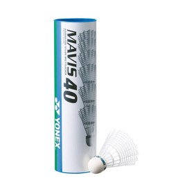 YONEX Badminton Shuttle Mavis 40P (Nylon + Synthetic Cork), Pack of 6 x 3 Cans (18 Pieces), MIDDLE (Suitable Temperature 12 - 23°C), M-40P