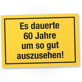 DankeDir! 60 Jahre - gutes Aussehen Schild - Geschenk 60. Geburtstag Geschenkidee Geburtstagsgeschenk Sechzigsten Geburtstagsdeko Partydeko Party Zubehör Geburtstagskarte