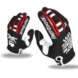 LAXEDING Mountain Bike Gloves for Men Breathable Anti-Slip Women's Cycling Lightweight Glove for MTB Motocross Racing Dirtbike (BlAck0022, Large)