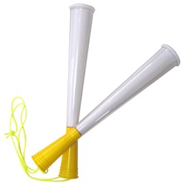 Promo Shop Clear Twin Megaphone 6 Colors with String Made in Japan (Yellow)
