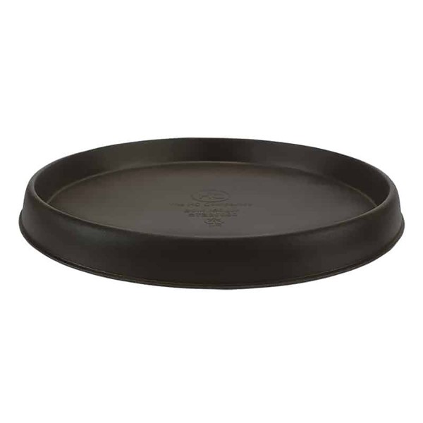 The HC Companies 15 Inch Terrazzo Round Premium Plant Saucer - Indoor Outdoor Plant Trays for Pots - 15.25"x15.25"x1.35" Black Onyx