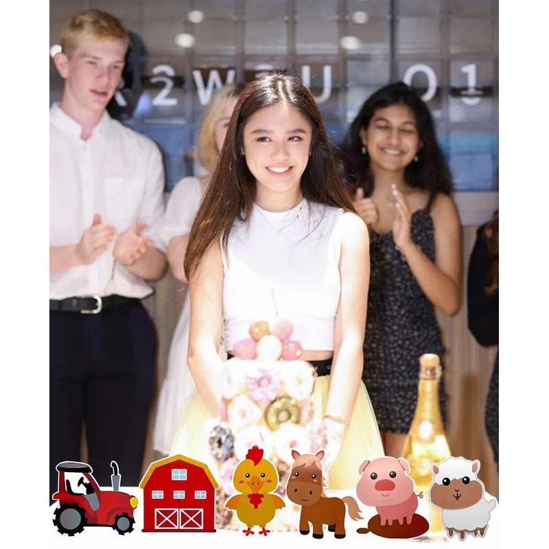 36pcs Farm Themed Party Supplies,Include Farm Animals Centerpieces Farm Background