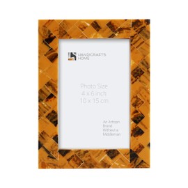 Handicrafts Home 4x6 Decorative Picture Frame Pearlescent Collection Wooden Photo Frame and Collage, Pearlescent Honey