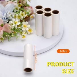 Roucerlin 6 Rolls Multifunctional Lint Roller Refills 240 Sheets, 3 in Lint Roller Refills Only for Pet Hair Removal Tool, Reusable Small Sticky Roller Refill for Clothes Household Furniture