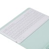 Tablet Protective Case Light Green Folding Stand Cover with Keyboard