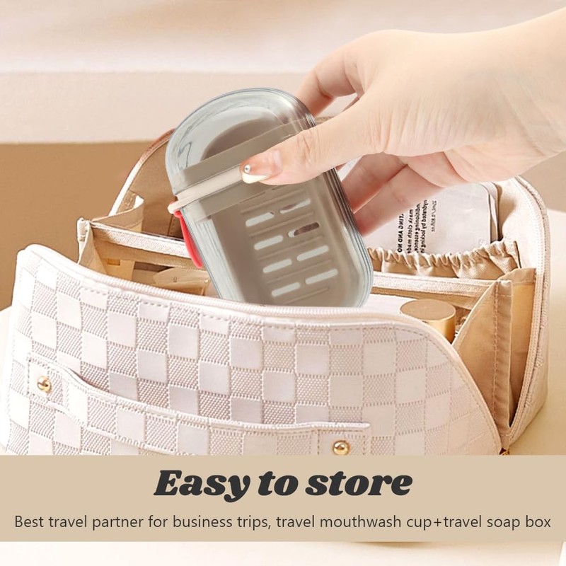 2Pcs Travel Soap Case, with Lid Leakproof Soap Container Portable
