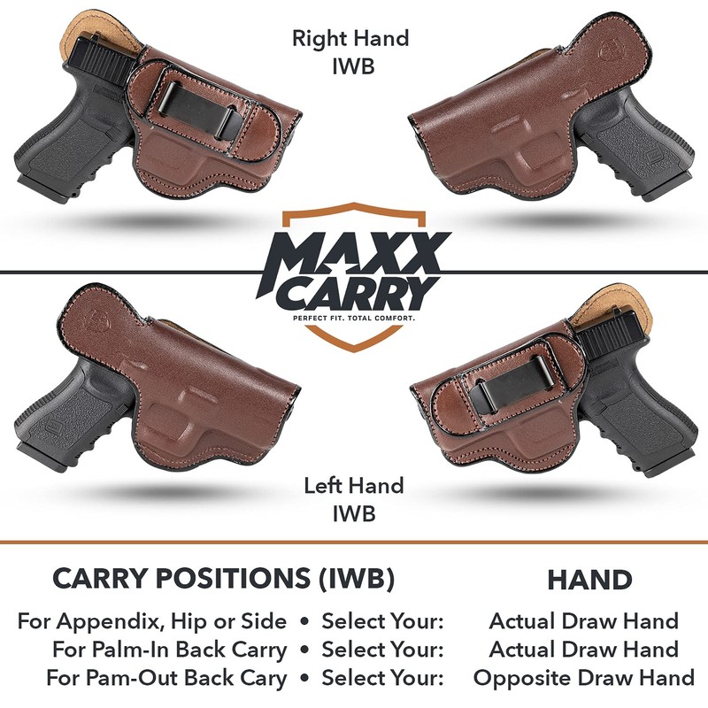 Maxx Carry Tuckable IWB Leather Holster Fits SIG P320 XCarry