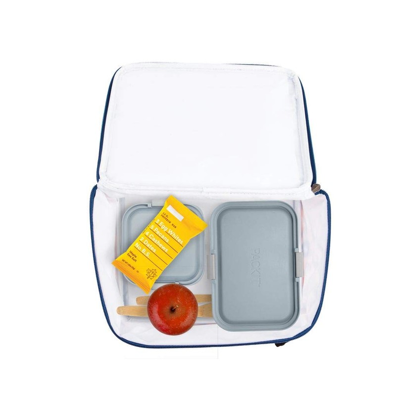 PackIt - Fiambrera clásica congelable, diseño de leopardo salvaje, naranja