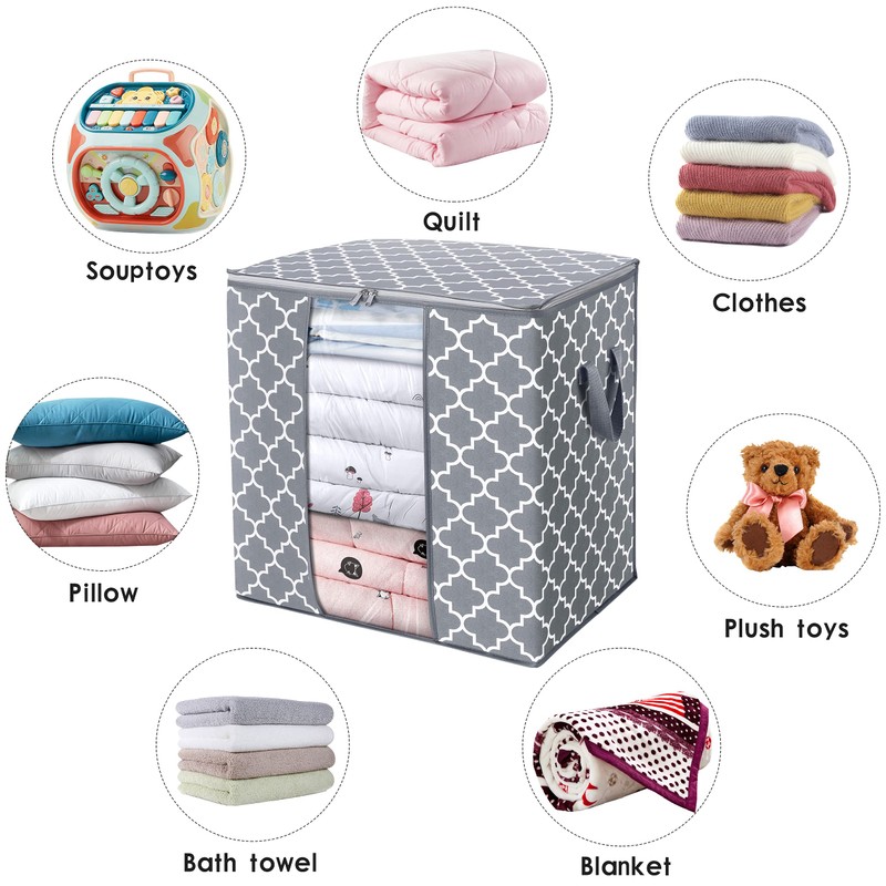 WISELIFE Storage Bags 2 Pack/100L Large Blanket Clothes Organization and