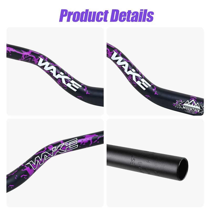 WAKE Bike Handlebar 31.8 × 720/780 mm Extra Long Wide