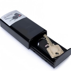 Coollooda Magnetic Key Box Security Key Box Hide Outside Key Emergency Key Case Super Strong Magnet Hide Waterproof Small Anti-theft Safe Convenient Secret Outdoor Entryway Office Under Car Spare Home